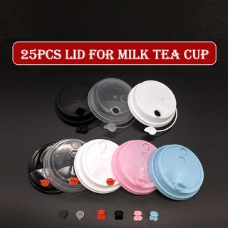 25pcs 90/95mm Lid Hard Lid For Milk Tea Cup Coffee Juice Cup