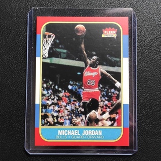 1986 Fleer #57 Michael Jordan Chicago Bulls RC Reprint Basketball NBA Card (1)