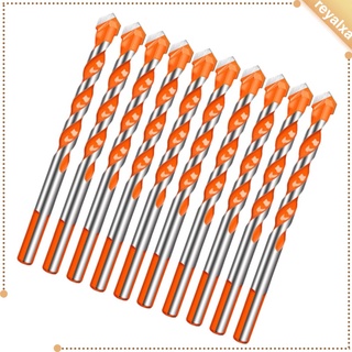 10 Pack HSS Triangle Twist Drill Bit, Straight Shank Spiral Drill Bit for Ceramic Tile, Glass, Concrete, Marble, 4 Size to Choose