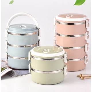 Airtight Lunch Box 2 Layers 3 Layers Stainless Steel Keep warm rice bowl Packing box tableware Bento