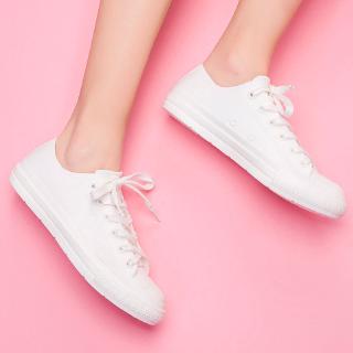 Small white shoes female low help rain boots students Korean version of non-slip rain boots-342