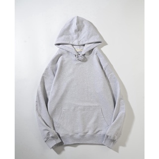 2021 Unisex Plain Loose Hooded Casual Solid Color Cotton Grey Sweater