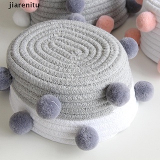 (hot*) Nordic Decorative Sundries Storage Box Cotton Rope Woven Storage Basket Organize jiarenitu