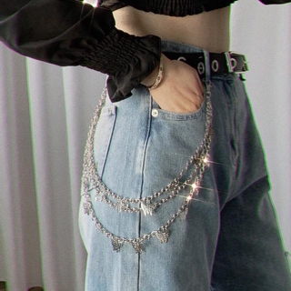 Korea Ins Butterfly Waist Chain Belt Chain Women's Pants Chain Accessories Trend Hip-hop Waist Chain Punk