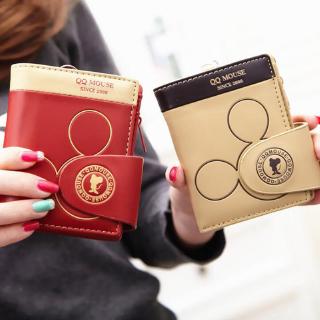 Women Cute Wallet Mickey Design Wallet Fashion Hasp Zipper Coin Pocket Ladies Credit Cards Purse