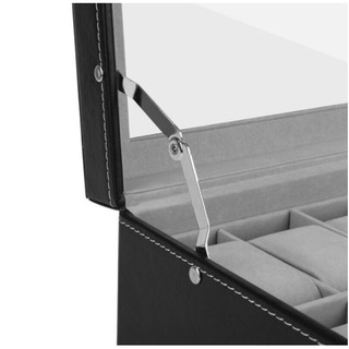 12 Grid Slots Double Layer Leather Watch Jewelry Display Storage Organizer Case Box (5)