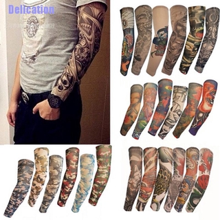 Delication☪ Fashion Tattoo Sleeves Arm Warmer Uv Protection Outdoor Fake Tattoo Arm Sleeve