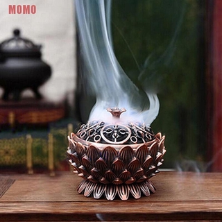 MOMO Lotus Shape Zinc-Copper Alloy Incense Burner Brass Mini Sandalwood Censer Holder