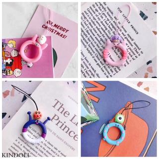 Lovely Snoopy Phone Ring Grip Cartoon Round Shape Soft Silicone Pendant Finger Strap Lanyard (4)