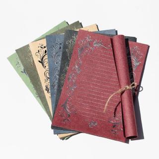 4 Sheets Vintage Retro Antique Wreath Letter Writing Paper Classic Stationery Design Pad Note
