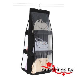 O-L❥Creative Bag Storage Hanging Bag Dust Proof Mildew Proof Double-sided Six-layer (5)