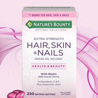 ◈Nature's Bounty Extra Strength HAIR, SKIN & NAILS Argan Oil Infused with Biotin 250 softgels | Heal
