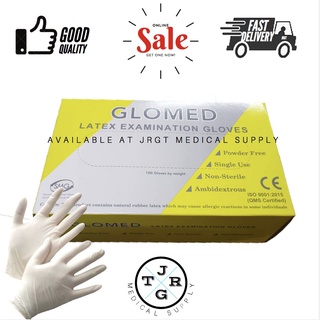 healthy❈✕Glomed Surgical/Examination Latex Powder-Free Gloves (Large) (100pcs)