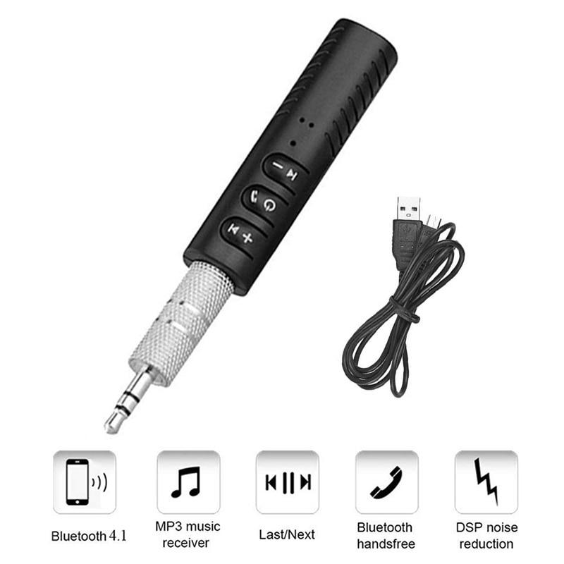 Handsfree Bluetooth Receiver Car Kit 3.5mm Jack Aux Wireless MP3 Audio Adapter