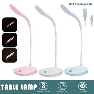 COD Rechargeable 3 Levels Brightness Study Reading Desk Lamp Student Table Lamp