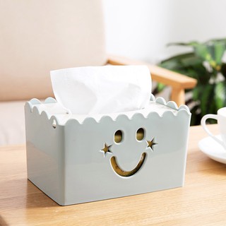 Tissue Box Plastic Smiley, tissue paper desktop dining room, and living room