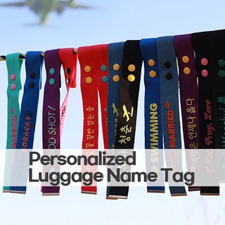 Luggage Name Tag Custom Travel Bag Tag Carrier Name Tag Personalized Travel Suitcase Text Tag Baggage Embroidered Name Tag