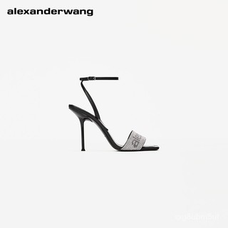 ALEXANDER WANG/Alexandra King Women's Crystal LogojulieCrystal Logo Sandals Black
