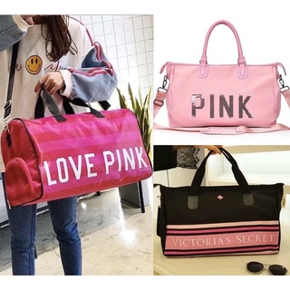 pink bag△Victorias Secret Pink travel duffel luggage weekender carry o