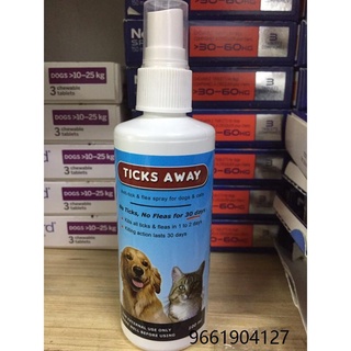 Ticks Away Anti-Tick & Flea Spray 100ml for Dogs & Cats