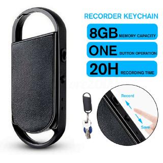 Mini 8GB Recorder Voice Activated Device Keychain Sound Dictaphone Audio