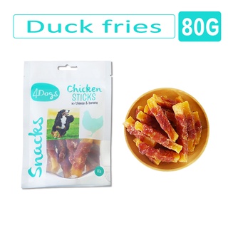 Opop Pet Snacks Duck Meat and French Fries 80g