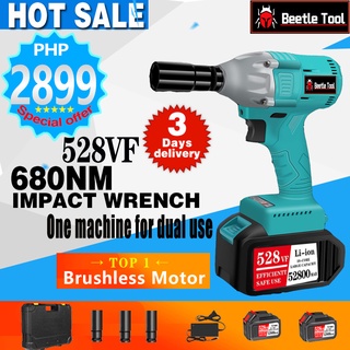 528VF 1/2 StrongTorque Electric Impact Wrench Cordless Brushless Wrench Screwdriver Impact Driver☆☆☆
