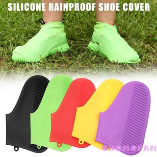 【Stock】 ♥Chomofan♥1 Pair Unisex Silicone Waterproof Shoes Cover Reusable Non-slip Rain Boots