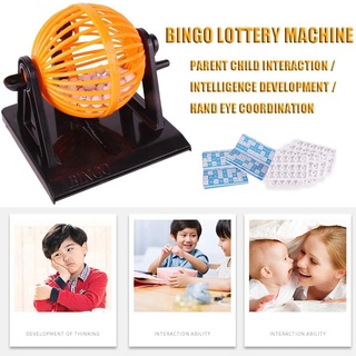 ✓Large Traditional Bingo Game Family Lottery Game Revolving Machine Dispense C4B7