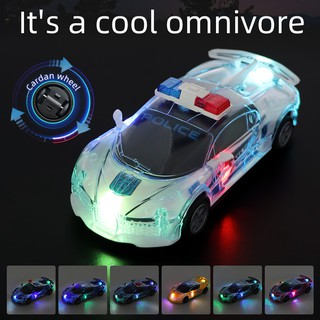 Hongchi 3D Light Electric Car LED Sports Car toys for boy Kid Toy Christmas Automatic Steering Flashing Music Racing Car Electric Toy