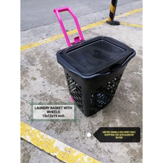 Laundry basket with cover and wheel (metromanila, sf not include)