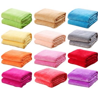 Small Soft Warm Solid Warm Micro Plush Fleece Blanket Throw Rug Sofa Bedding