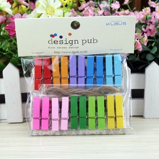 Wooden Clips Set (Colored)