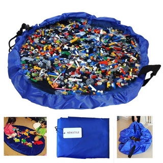 Kids Play Mat Bag Portable Toy Storage Organizer Toys Drawstring Large Bags