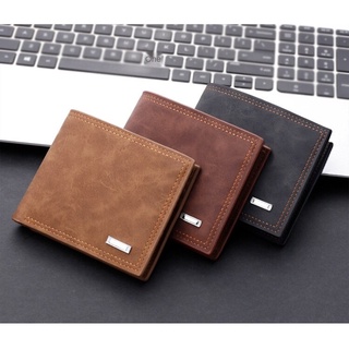 Vintage men's wallet short wallet leather wallet with multi-card slots card holder, men's short purse men