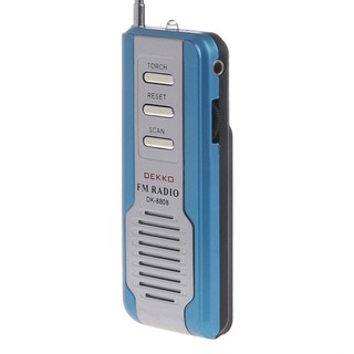 Mini Portable Auto Scan FM Radio Receiver Clip With Flashlight Earphone DK-8808 (3)