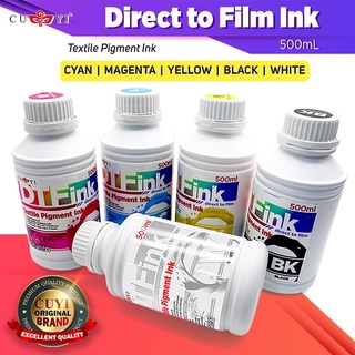 Portable thermal printer Bluetooth printer Polaroid❈500ml DTF Direct to Film Textile Pigment Ink (C,
