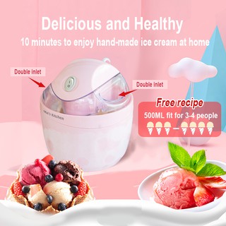 Weme 500ml Automatic Soft Hard Ice Cream Maker Machine Sorbet,DIY Fruit Ice Cream Machine