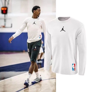 [Basketball Training Suit] [Seckill Style] NBA Long-Sleeved Men's Basketball Sports Running Warm-Up Base Round Neck T-Shirt (7)