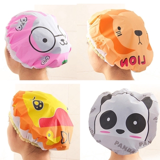 Women Shower Caps Colorful Bath Shower Hair Cover Adults Waterproof Bathing