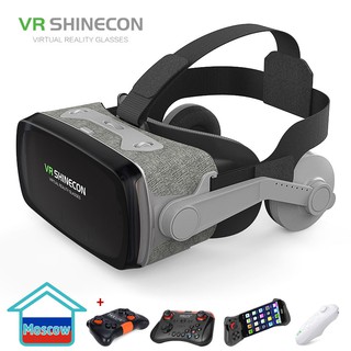 VR SHINECON G07E 3D VR Glasses Headset with earphones for 4.7-6.0 inches Android iOS Smart Phones