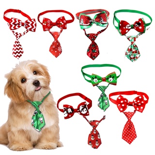 Christmas Cat Dog Bow Tie Puppy Necktie Xmas Pet Tie Fashionable Collar (4)