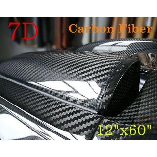 PVC 7D Carbon Fiber Water Resistance Automotive Film Accesories 30cm X 152cm Anti-UV Car Sticker