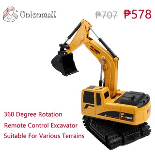 6 Channel Remote Control Excavator Rechargeable Toy