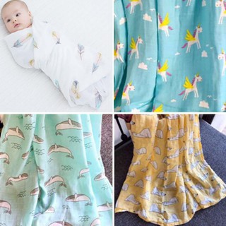 ✇muslin blanket✚【Ready Stock】Baby towel ✑Baby Blanket 120*110cm Infant Receivin