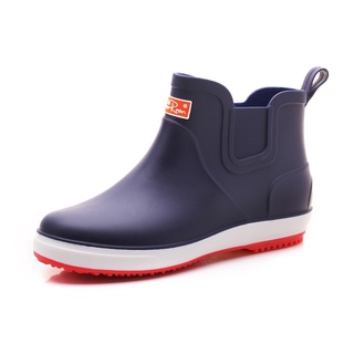 Men Rainboots Waterproof Rain Boots Ankle Water Shoes PVC Male Winter Fashion Outdoor Flat Non-slip (1)
