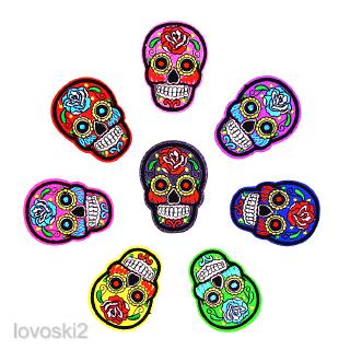 8Pcs Punk Patches, Iron on Punk Rock Patches, Skull Patches, Assorted Color