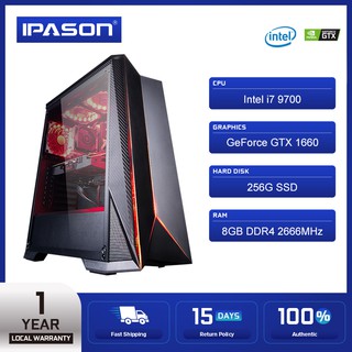 Ipason Intel 8 Core i7 9700 GTX 1660 6G 256G SSD DDR4 8G 2666Mhz Desktop Computer Gaming CPU