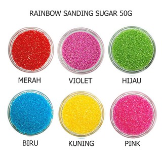 50g Multicolor Sanding Sugar for Cake Topper (1)
