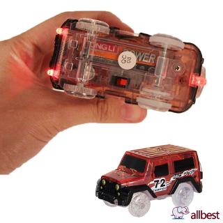 NEW Kid Boys Toy Luminous Electric Rail Vehicle Track Jeep Car With LED Light Racing AT